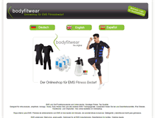Tablet Screenshot of bodyfitwear.com